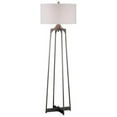 thumbnail image 1 of Bowery Hill Contemporary Floor Lamp in Aged Gunmetal and White, 1 of 2