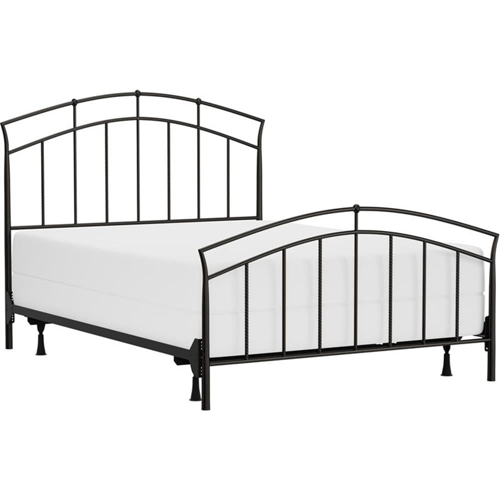 Antique Brown Full Metal Spindle Bed with Box Spring