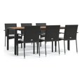 thumbnail image 1 of Bowery Hill Contemporary Garden Dining Set in Black/Cream White, 1 of 22