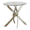 thumbnail image 1 of Bowery Hill Contemporary Glass Top End Table in Chrome, 1 of 3