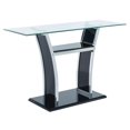 thumbnail image 1 of Bowery Hill Contemporary Glass Top Sofa Table in Glossy Black, 1 of 5