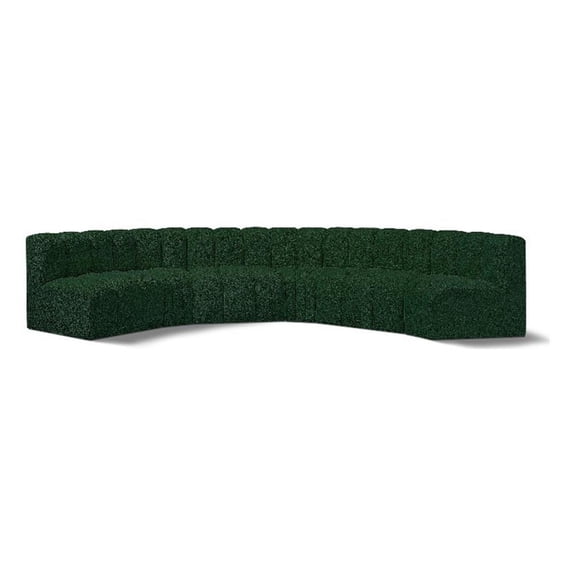 Bowery Hill Contemporary Green Boucle Fabric Modular Sectional