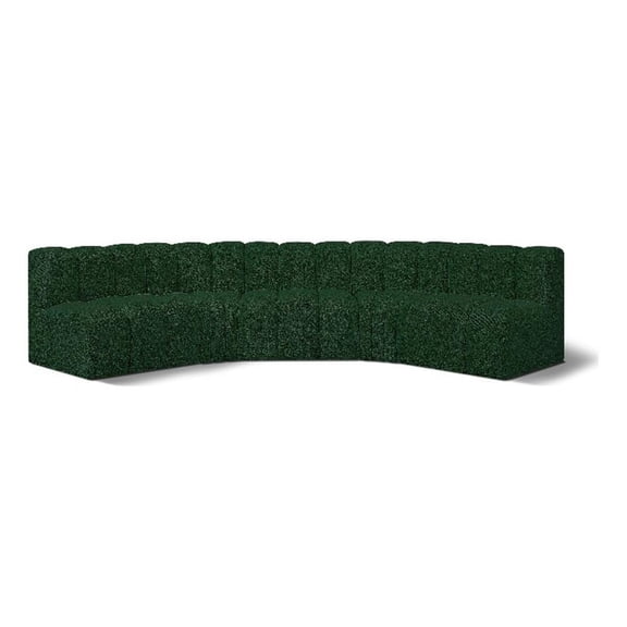 Bowery Hill Contemporary Green Boucle Fabric Modular Sectional