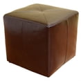 thumbnail image 1 of Bowery Hill Contemporary Hardwood Ottoman in Dark Brown, 1 of 2