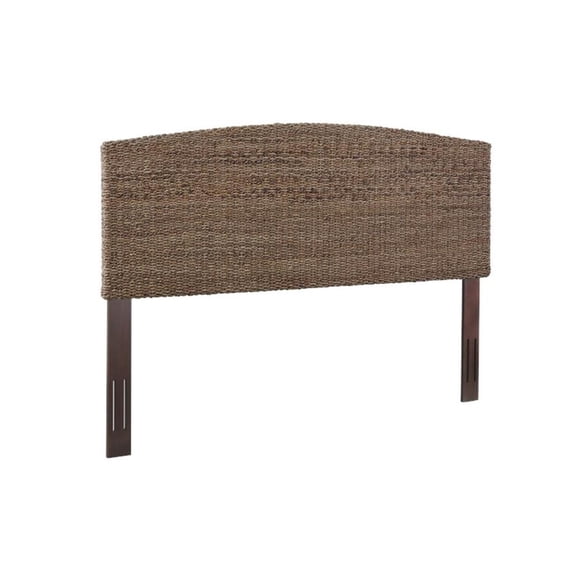 Bowery Hill Contemporary King Banana Leaf Panel Headboard in Natural