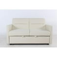 thumbnail image 1 of Bowery Hill Contemporary Microfiber Sleeper Sofa In Cream Finish, 1 of 18