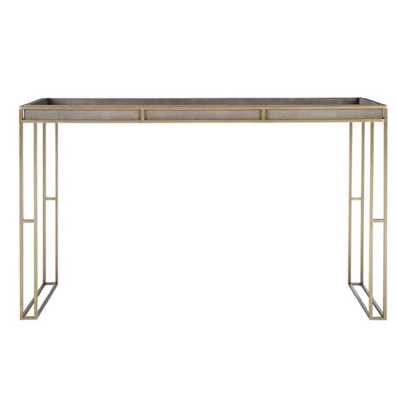 Bowery Hill Contemporary Modern Console Table in Charcoal Gray