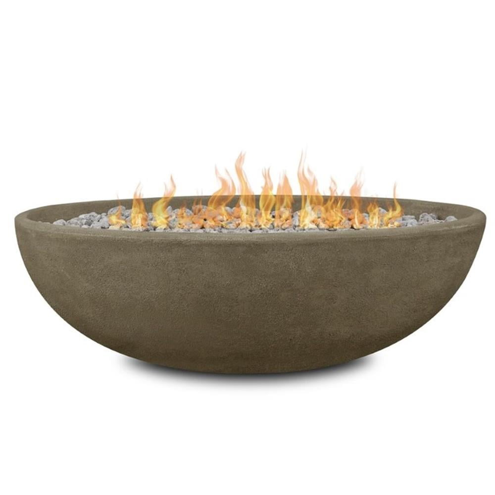 Bowery Hill Contemporary Oval Propane Fire Bowl in Glacier Gray