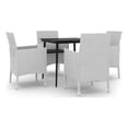 thumbnail image 1 of Bowery Hill Contemporary PE Rattan Medium Garden Dining Set White, 1 of 10