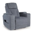 thumbnail image 1 of Bowery Hill Contemporary Polyester Gray Finish Power Recliner, 1 of 9
