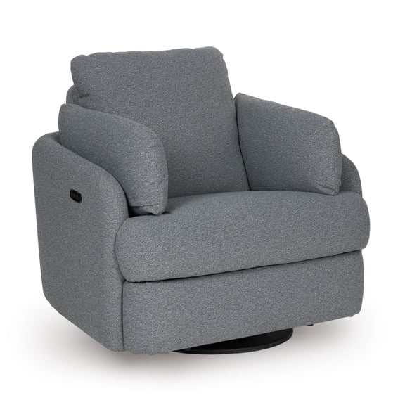 Bowery Hill Contemporary Polyester Next-Gen Nuvella Swivel Power Recliner