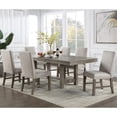 thumbnail image 1 of Bowery Hill Contemporary Rustic Wood 7-Piece Dining Set in Gray, 1 of 5