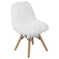 thumbnail image 1 of Bowery Hill Contemporary Shaggy Dog Kids Playroom Accent Chair in White, 1 of 11