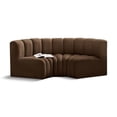 thumbnail image 1 of Bowery Hill Contemporary Soft Brown Velvet Modular Sectional, 1 of 7