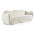 thumbnail image 1 of Bowery Hill Contemporary Soft Cream Teddy Durable Fabric Sofa, 1 of 17