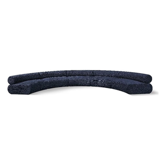 Bowery Hill Contemporary Soft Navy Chenille Fabric Modular Sofa