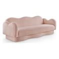 thumbnail image 1 of Bowery Hill Contemporary Soft Pink Teddy Durable Fabric Sofa, 1 of 17