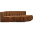 thumbnail image 1 of Bowery Hill Contemporary Soft Saddle Velvet Modular Sectional, 1 of 9