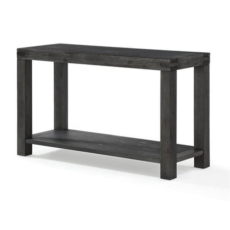 Bowery Hill Contemporary Solid Wood Console Table in Graphite