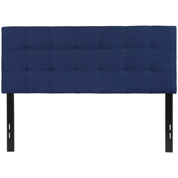 Bowery Hill Contemporary Tufted Full Panel Headboard in Navy