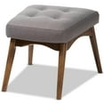 thumbnail image 1 of Bowery Hill Contemporary Tufted Ottoman in Gray, 1 of 6