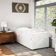thumbnail image 1 of Bowery Hill Contemporary Twin Faux leather Bed Frame in White, 1 of 5