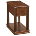 thumbnail image 1 of Bowery Hill Contemporary Veneer Wood/Hardwood Solids End Table in Cherry, 1 of 2