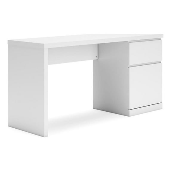 Bowery Hill Contemporary White 60" Engineered Wood Home Office Desk