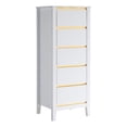 thumbnail image 1 of Bowery Hill Contemporary Wood 5-Drawer Utility Cabinet in White, 1 of 7