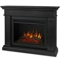 thumbnail image 1 of Bowery Hill Wood Black Electric Fireplace Rectangular Supplemental Heat 43.25"H x 55.5"W x 15.5"D, 1 of 10