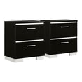 thumbnail image 1 of Bowery Hill Contemporary Wood Nightstand in Black (Set of 2), 1 of 8