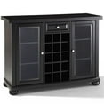 thumbnail image 1 of Bowery Hill Contemporary Wood Sliding Top Bar Cabinet in Black, 1 of 10
