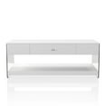 thumbnail image 1 of Bowery Hill Contemporary Wood Storage Coffee Table in White, 1 of 7