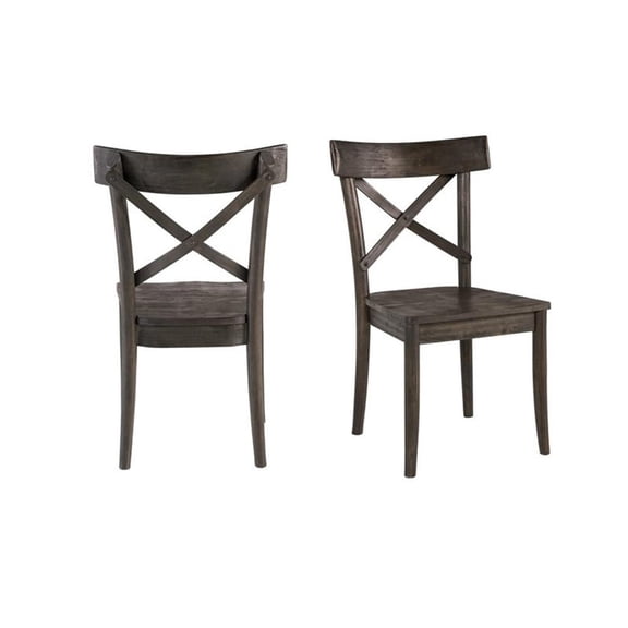 Bowery Hill Contemporary Wooden Side Chair (Set of 2)