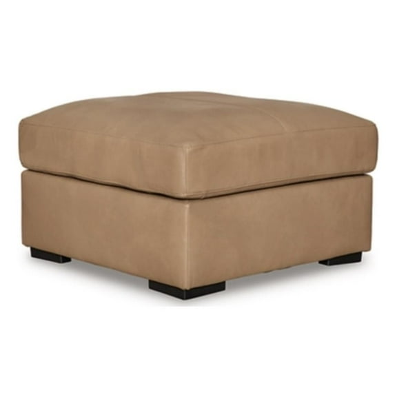 Bowery Hill Corner-blocked Frame Toffee Oversized Accent Ottoman