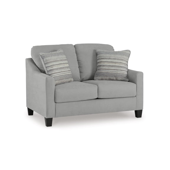 Bowery Hill Corner-blocked frame Loveseat with Decorative Accent Pillows