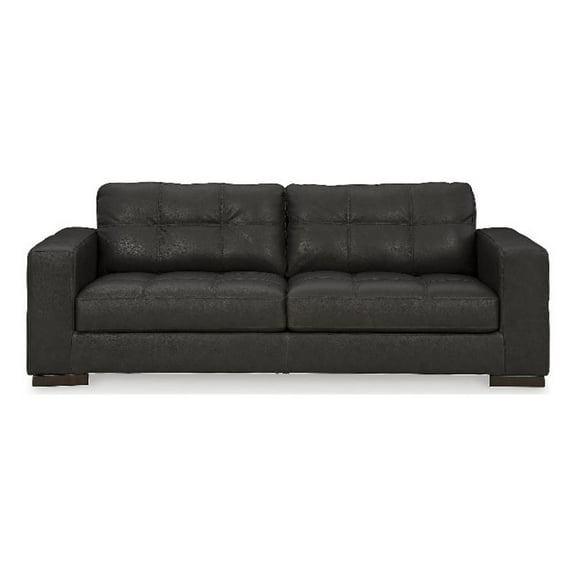 Bowery Hill Corner-blocked frame Sofa with Exposed feet and Faux Wood Finish