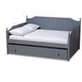 thumbnail image 1 of Bowery Hill Cottage Grey Finished Wood Full Size Daybed with Trundle, 1 of 7