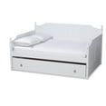 thumbnail image 1 of Bowery Hill Cottage White Finished Wood Full Size Daybed with Trundle, 1 of 7