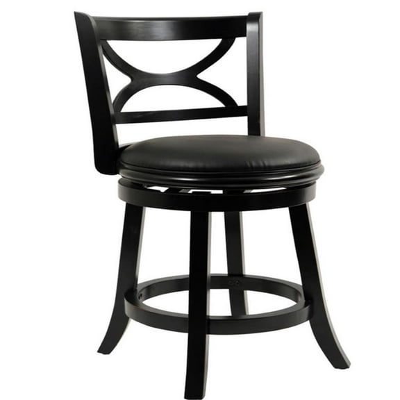 Bowery Hill Counter Height Swivel Counter Stool - Black Sandthru Finish