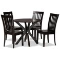thumbnail image 1 of Bowery Hill Dark Brown Finished Wood 5-Piece Dining Set, 1 of 9
