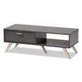 thumbnail image 1 of Bowery Hill Dark Grey and Gold Finished Wood Coffee Table, 1 of 11