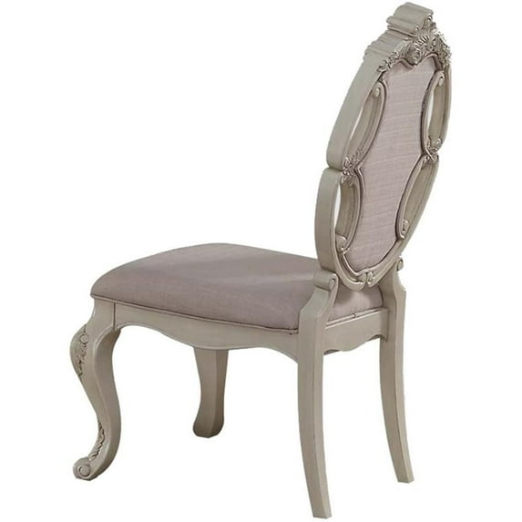 Bowery Hill Dining Side Chair in Gray and Antique White (Set of 2)