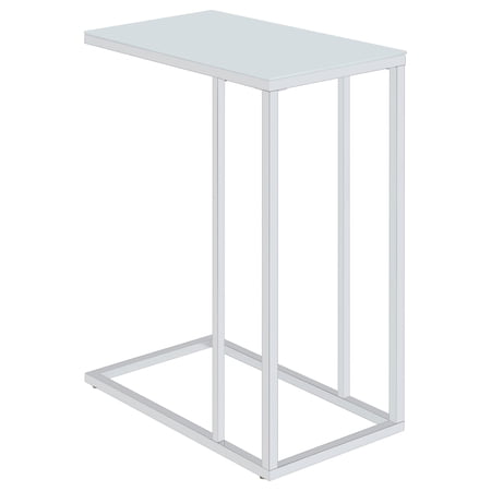 Bowery Hill Steel White End Table Round 24" Unassembled