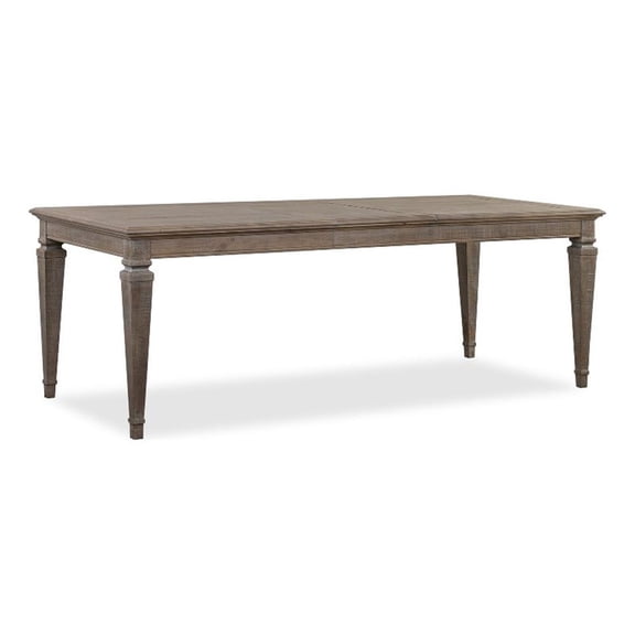 Bowery Hill Extendable Rectangular Dining Table 68"-86" in Dovetail Grey
