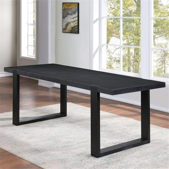 Bowery Hill Extendable Rubbed Charcoal Counter Table with 18-inch Leaf