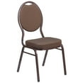 thumbnail image 1 of Bowery Hill Fabric Banquet Stacking Chair in Brown Patterned Fabric, 1 of 1