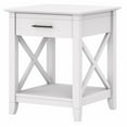 thumbnail image 1 of Bowery Hill Farmhouse Engineered Wood End Table with Storage in White, 1 of 10
