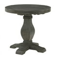 thumbnail image 1 of Bowery Hill Farmhouse Solid Wood Round End Table in Gray, 1 of 7