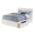 thumbnail image 1 of Bowery Hill Farmhouse Solid Wood Storage Platform King Bed in White, 1 of 9